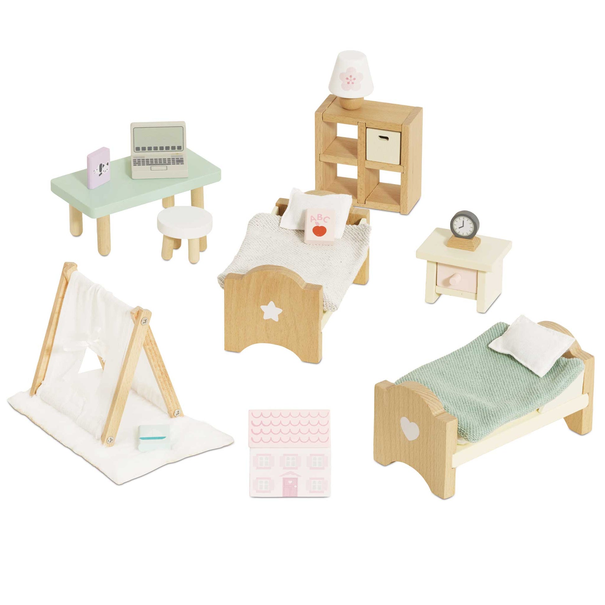 Wooden Dolls House Child's Bedroom Furniture - Le Toy Van