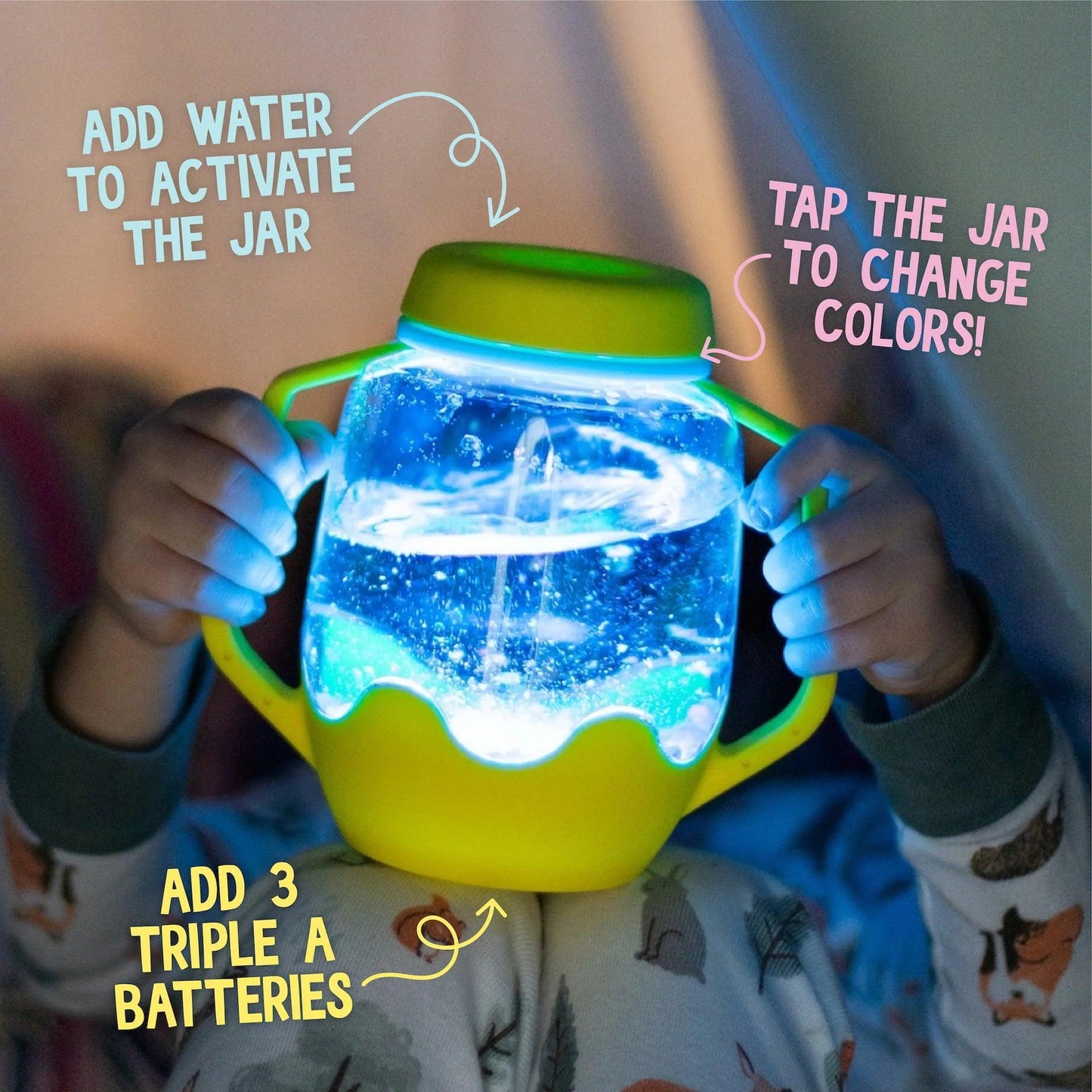 Yellow Sensory Jar - Glo Pals