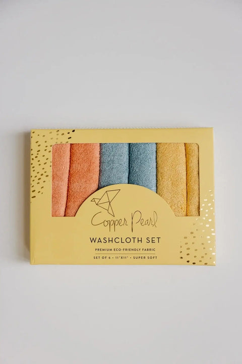6 Ultra Soft Washcloths - Piper - Copper Pearl