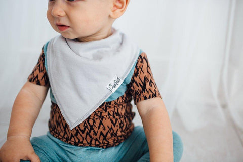 Baby Bandana Bibs - Grey Basics - Copper Pearl