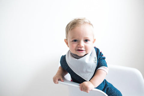 Baby Bandana Bibs - Grey Basics - Copper Pearl
