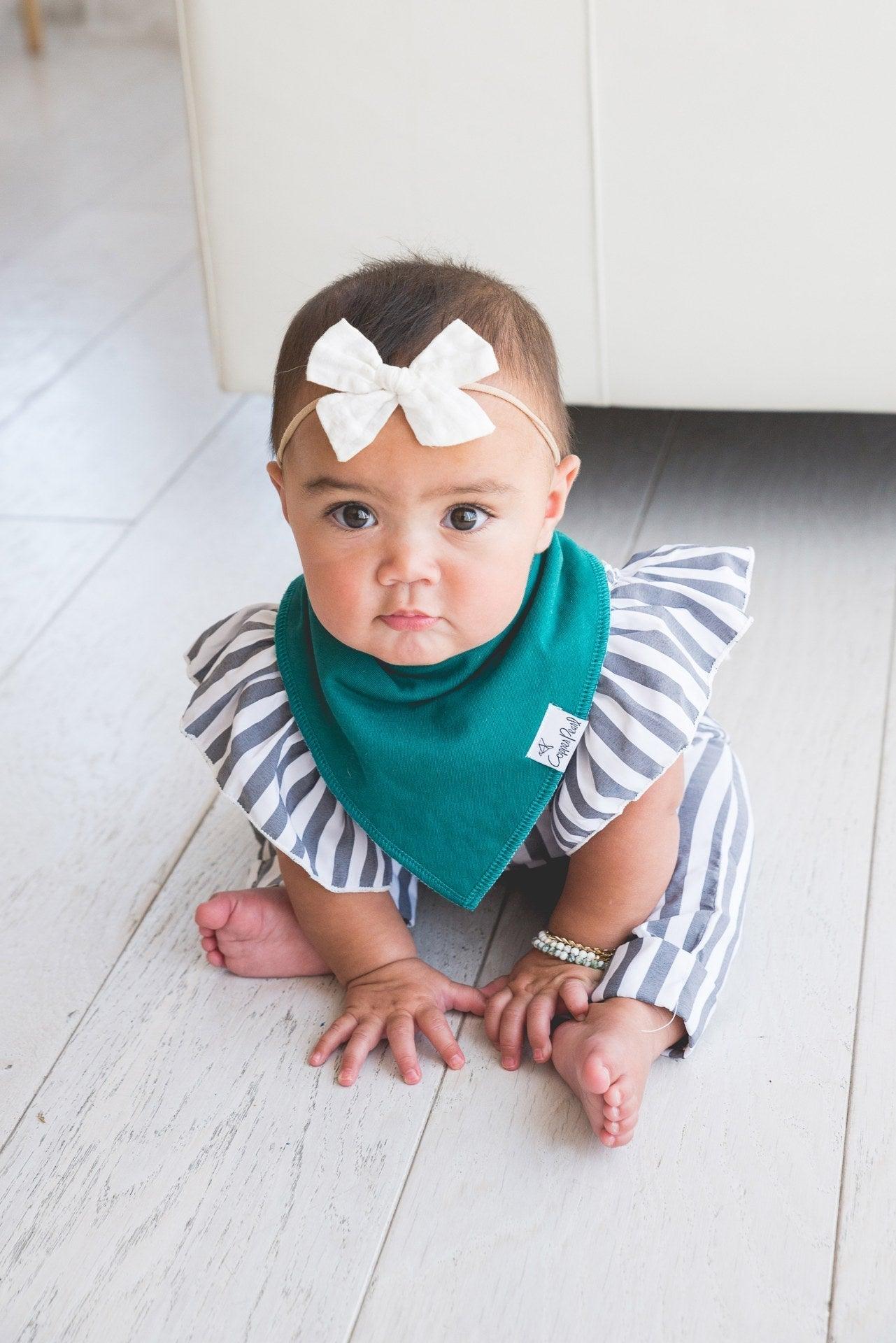 Baby Bandana Bibs - Jade - Copper Pearl