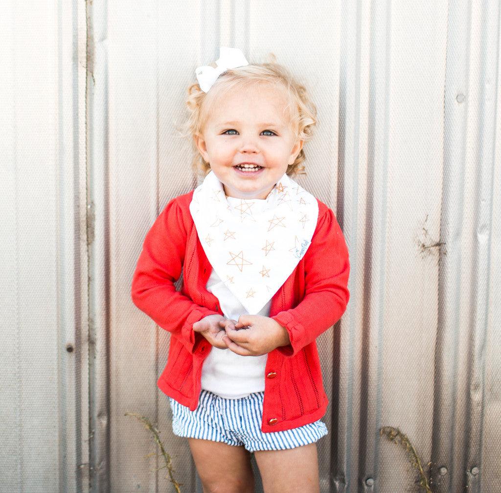 Baby Bandana Bibs - Paris - Copper Pearl