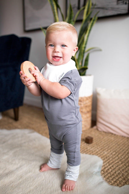 Baby Bandana Bibs - White Basics - Copper Pearl