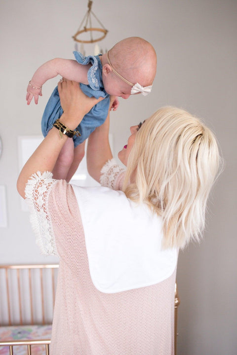 Copper Pearl-Premium Burp Cloths - White Basics-#Butter_Bug_Boutique#