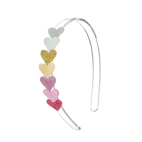 Centipede Pearl Hearts Headband - Lilies & Roses NY