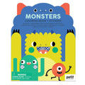 Petit Collage Monster Coloring Book with Stickers at Butter Bug Boutique