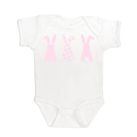 Gingham Bunny Easter Baby Bodysuit - Sweet Wink