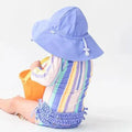 RuffleButts + RuggedButts-Kids Periwinkle Blue Sun Protective Hat-#Butter_Bug_Boutique#