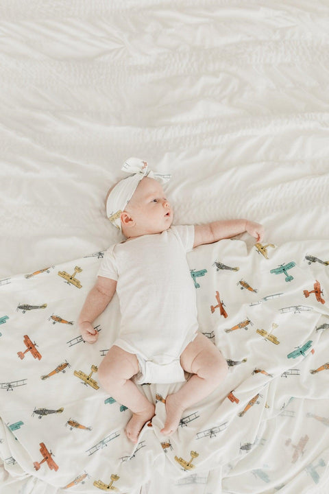 Copper Pearl-Knit Swaddle Blanket - Ace-#Butter_Bug_Boutique#