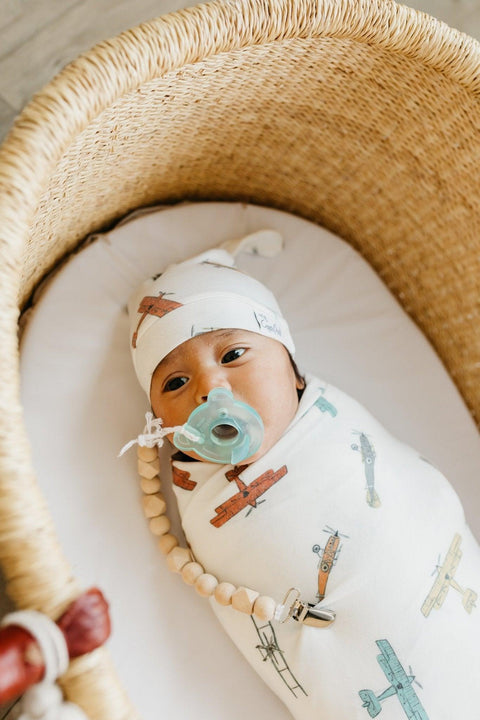 Copper Pearl-Knit Swaddle Blanket - Ace-#Butter_Bug_Boutique#