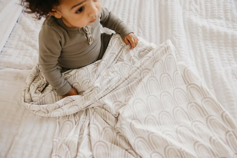 Knit Swaddle Blanket - Bliss - Copper Pearl