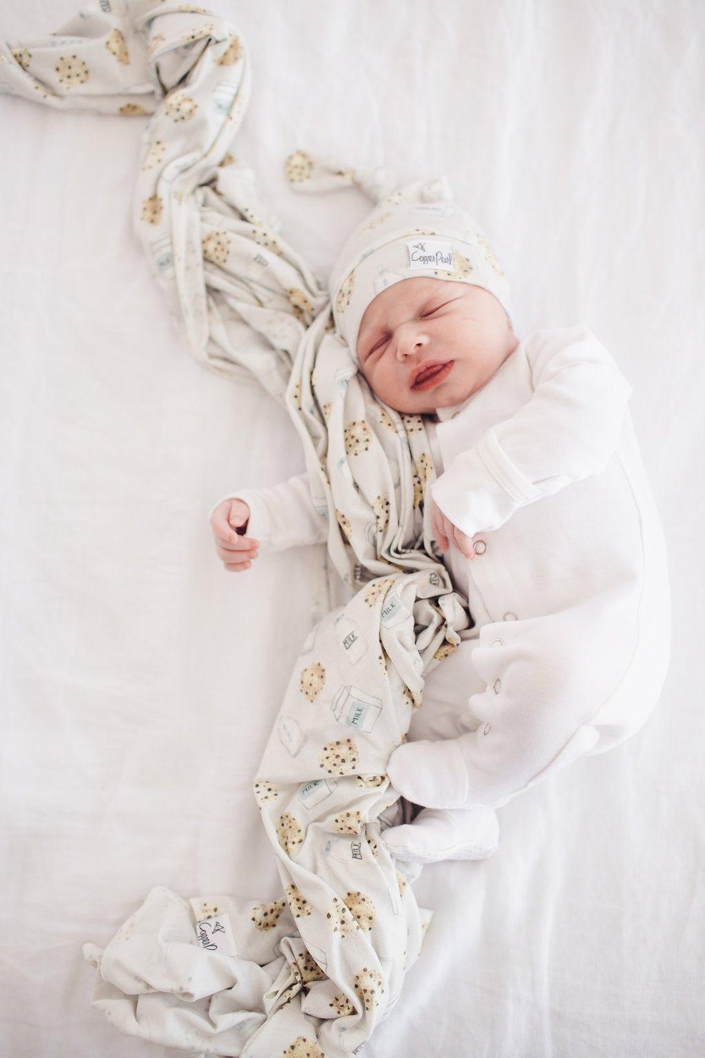 Copper Pearl-Knit Swaddle Blanket - Chip-#Butter_Bug_Boutique#