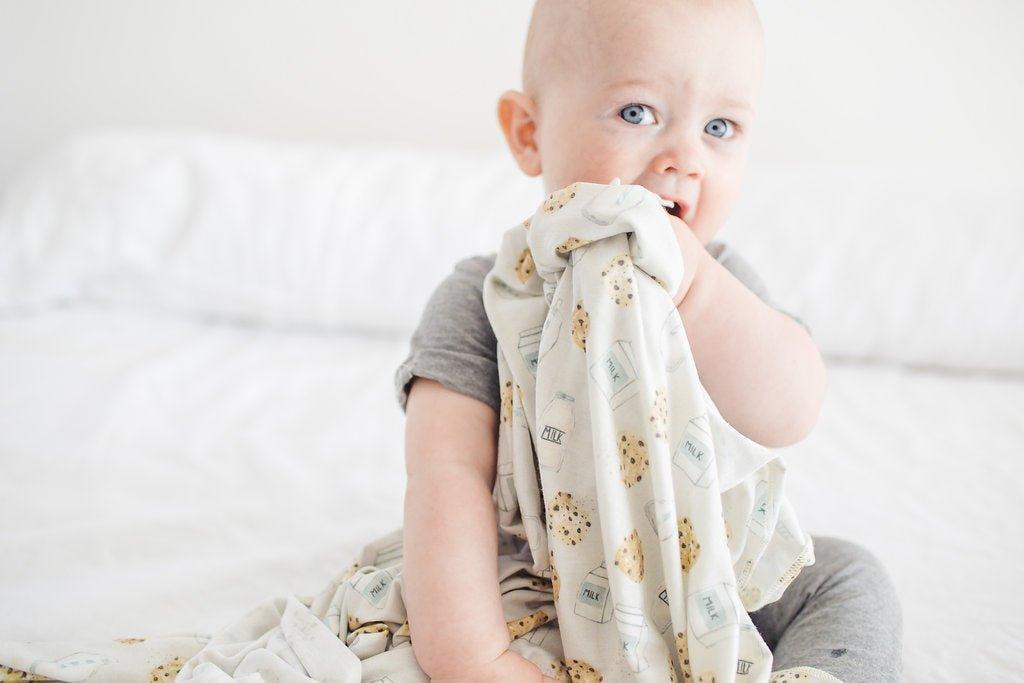 Copper Pearl-Knit Swaddle Blanket - Chip-#Butter_Bug_Boutique#