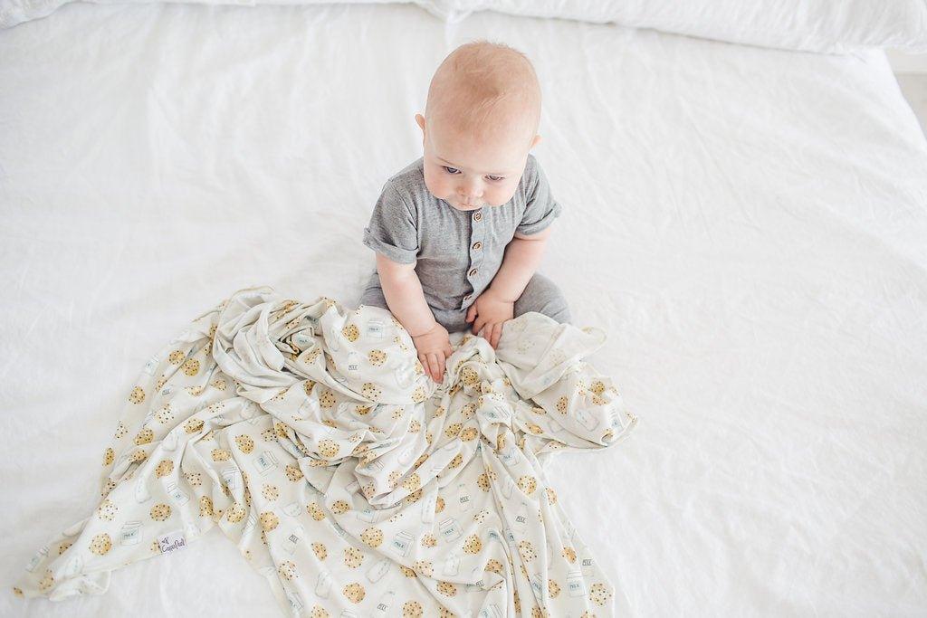 Copper Pearl-Knit Swaddle Blanket - Chip-#Butter_Bug_Boutique#