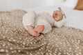 Knit Swaddle Blanket - Fawn - Copper Pearl