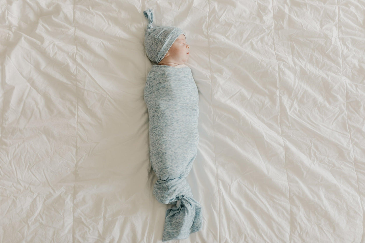 Knit Swaddle Blanket - Lennon - Copper Pearl