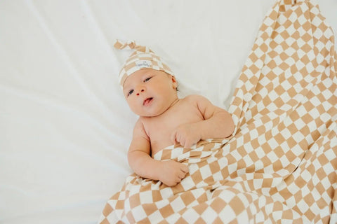 Copper Pearl-Knit Swaddle Blanket - Rad-#Butter_Bug_Boutique#