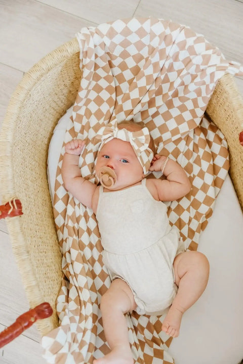 Copper Pearl-Knit Swaddle Blanket - Rad-#Butter_Bug_Boutique#