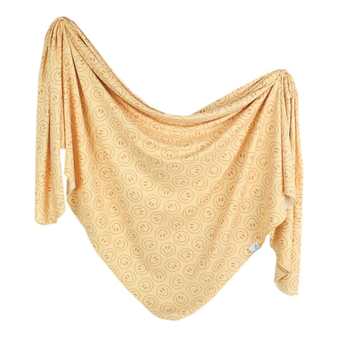 Knit Swaddle Blanket - Vance - Copper Pearl