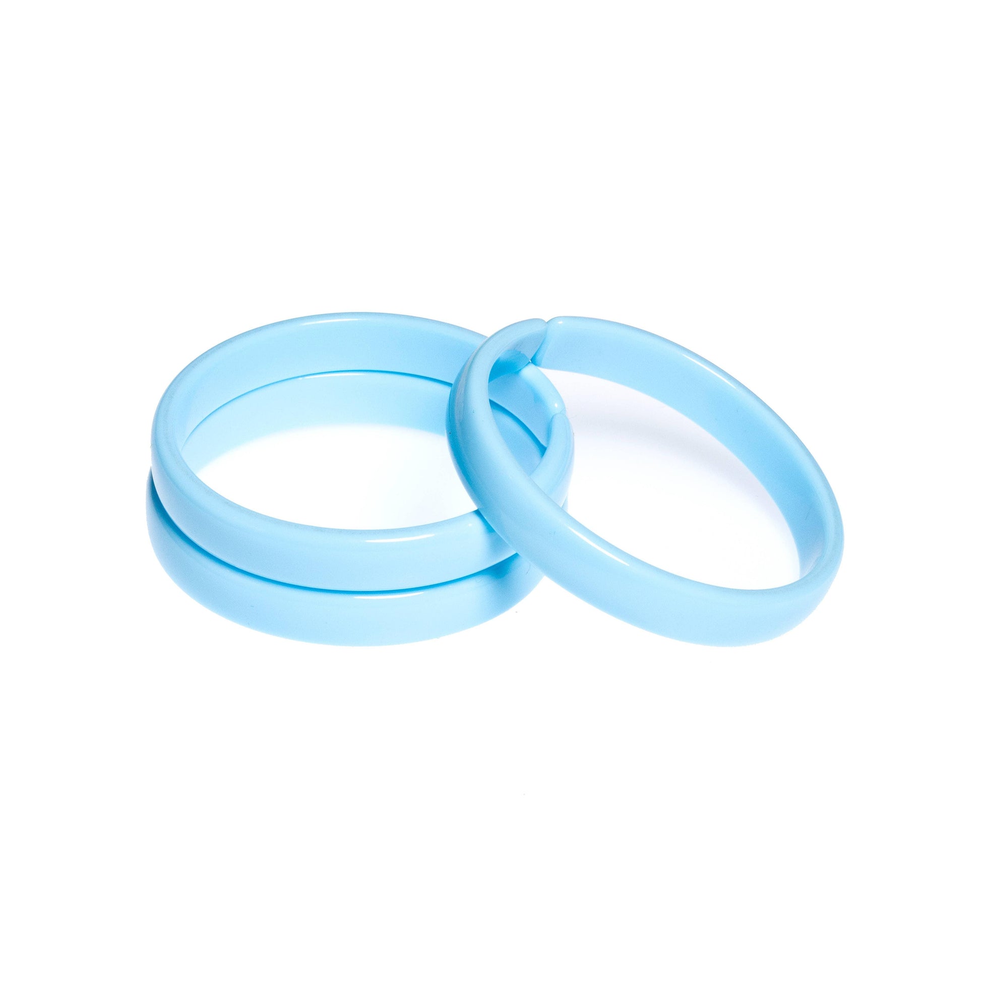 Light Blue Bangles Set - Lilies & Roses NY