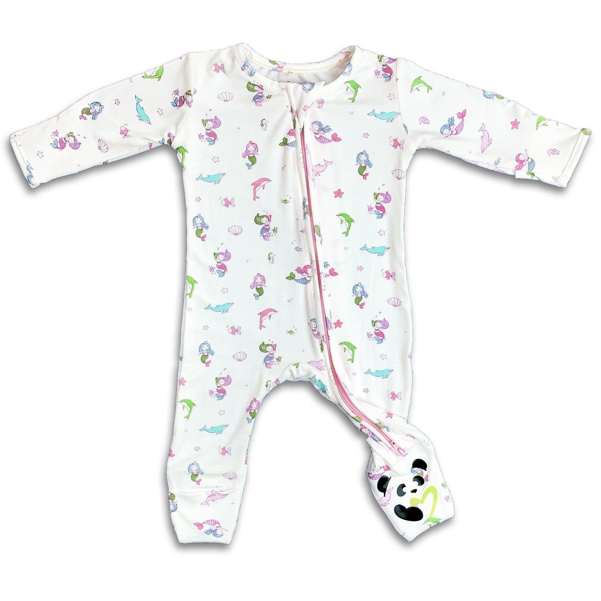 Mermaid Bamboo Convertible Footie - Bellabu Bear