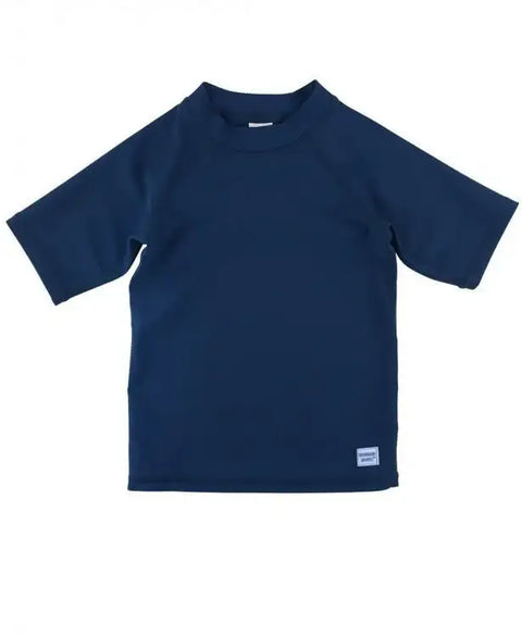 Navy Short Sleeve Rash Guard - Butterbugboutique (6625229078678)