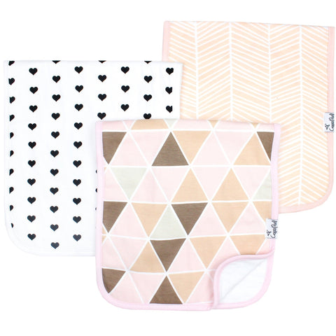 Premium Burp Cloths - Blush - Copper Pearl