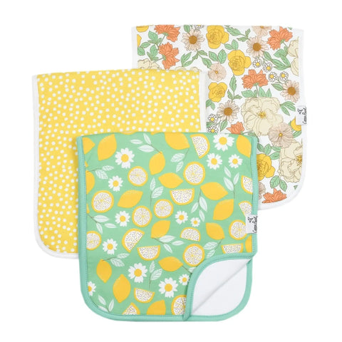 Premium Burp Cloths - Lemon - Copper Pearl