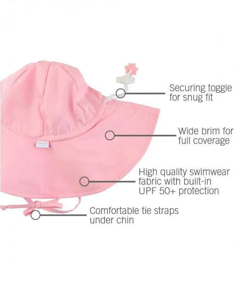 RuffleButts + RuggedButts-RuffleButts Protective Sun Hat - Pink-#Butter_Bug_Boutique#