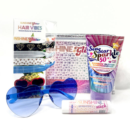 Rainbow Party Cake Sunscreen Deluxe Gift Set - Sunshine & Glitter