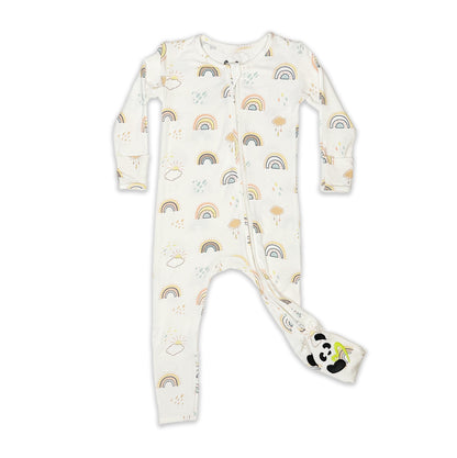 Rainbows Bamboo Convertible Footie - Butterbugboutique