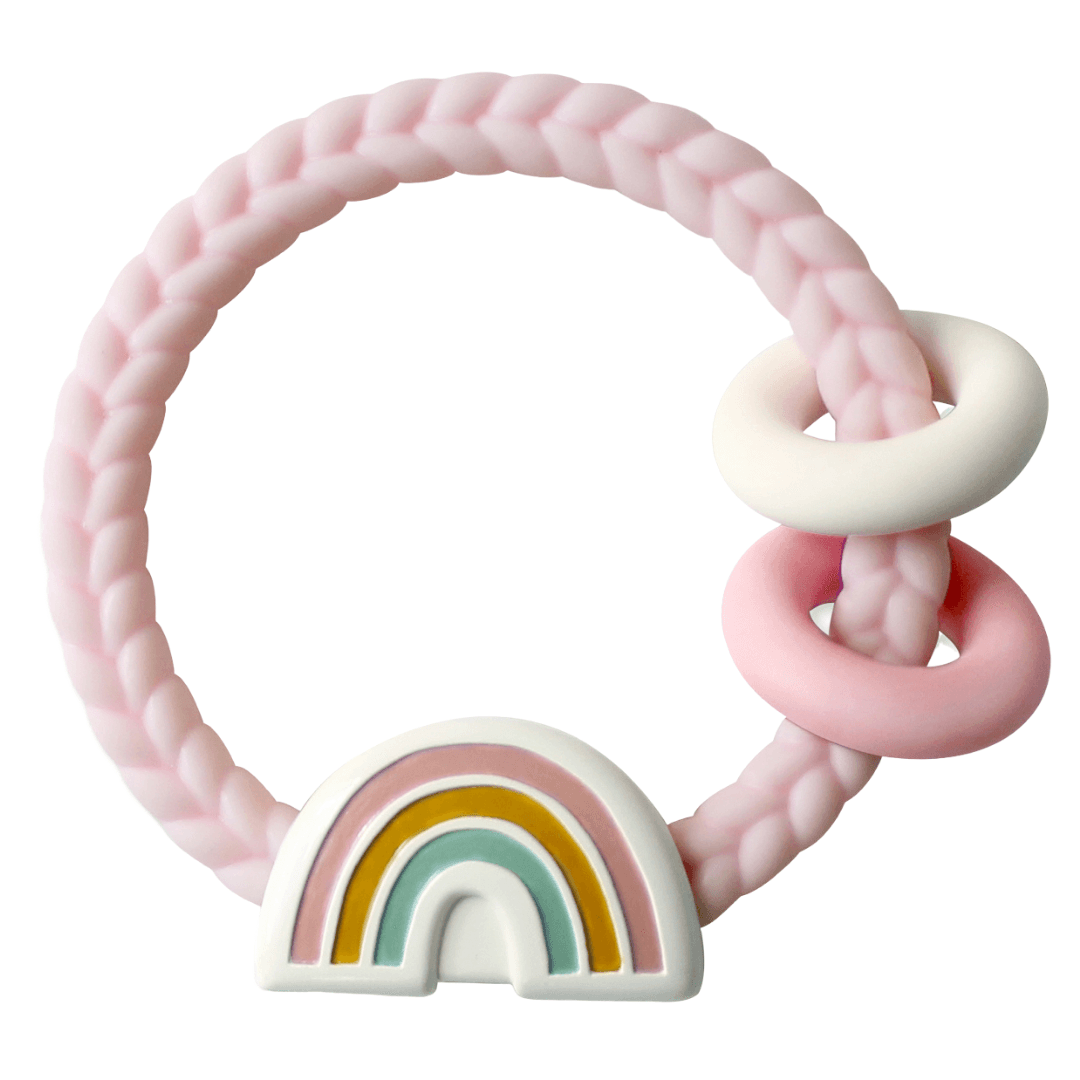 Ritzy Rattle™ Silicone Teether Rattle: Rainbow - Itzy Ritzy