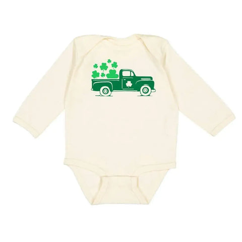 Shamrock Truck St. Patrick's Day Baby Bodysuit - Sweet Wink