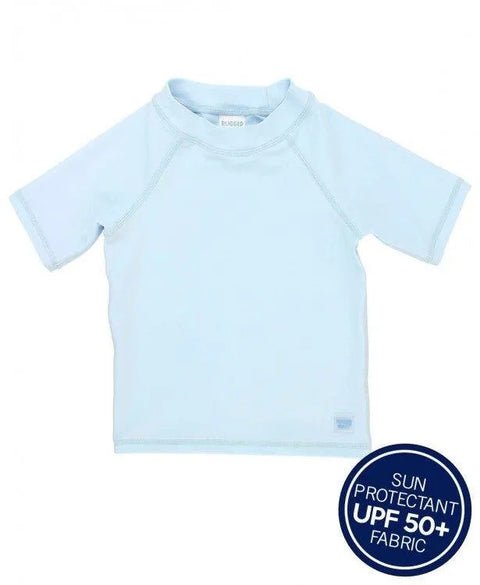 Sky Blue Short Sleeve Rash Guard - Butterbugboutique (7571952894210)