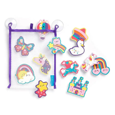 Mudpuppy-Unicorn Dreams Stickable Foam Bath Shapes-#Butter_Bug_Boutique#