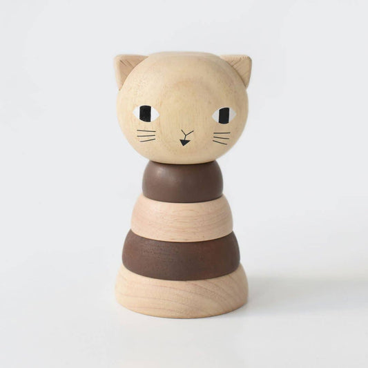 Wood Stacker- Cat - Wee Gallery