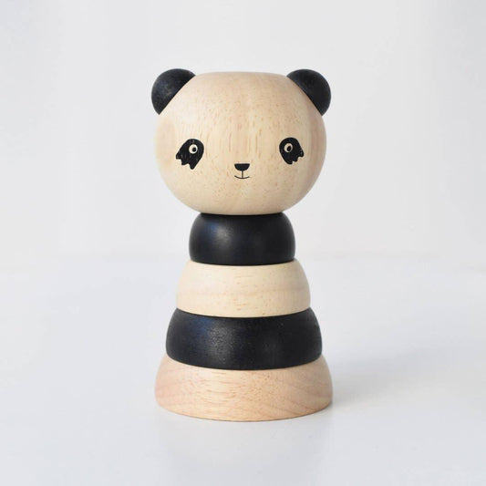 Wood Stacker - Panda - Butterbugboutique (7631373435138)